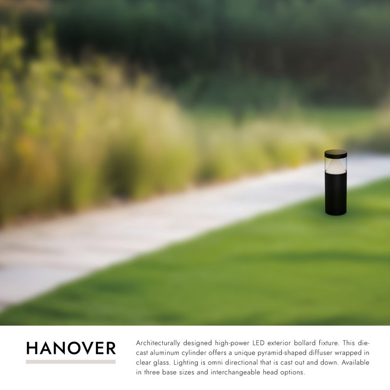Hanover LED Bollard Light, 17.75" H x 6.38" W x 6.38" D