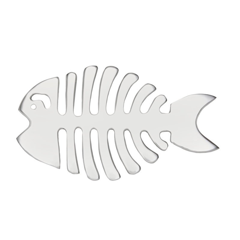 Flint Trivet, H 0,5 po x l 13,75 po x P 7,75 po, Blanc