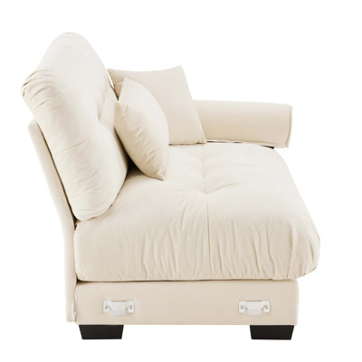 Milano Sofa RSF W/3 pillows - Cream