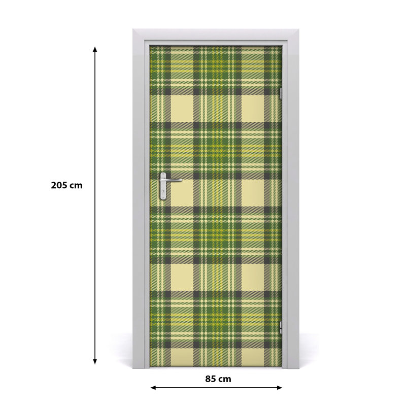 Green Grid Door Decal