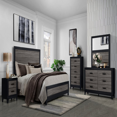 Commode grise et noire