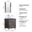 Ensemble de meuble-lavabo double 60 po avec miroir Aldesina