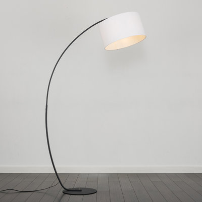 153.5cm Black Arched Floor Lamp