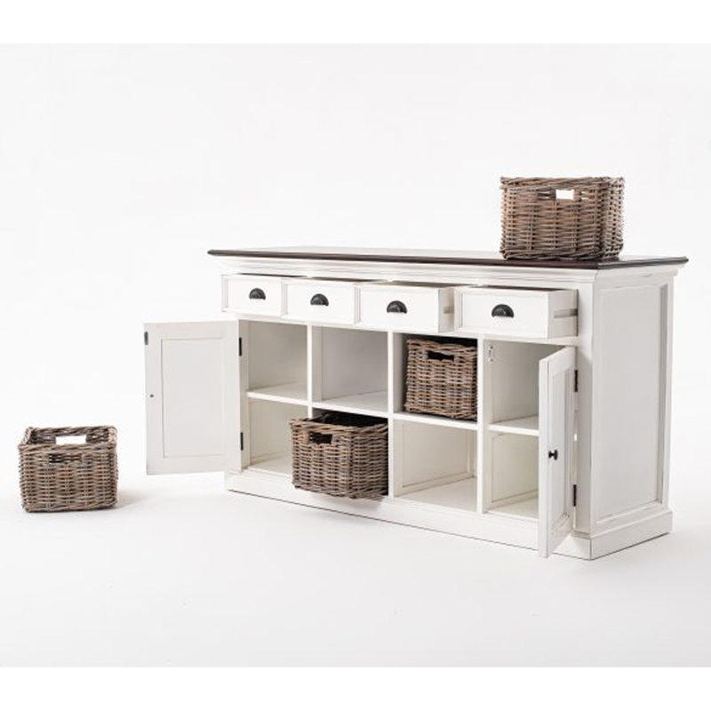 Guisborough 62.99'' Sideboard, White/Brown