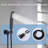 12" Brushed Nickel Bathroom Shower System, Rain Mixer Shower Combo Set, Rainfall Shower Head System