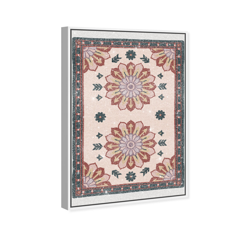 Midnight Damask Print by Oliver Gal, 16"H x 11"W, White Floater Frame