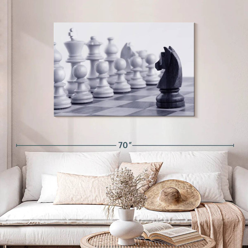Senne Chess Game Knight, H 30 po x l 45 po
