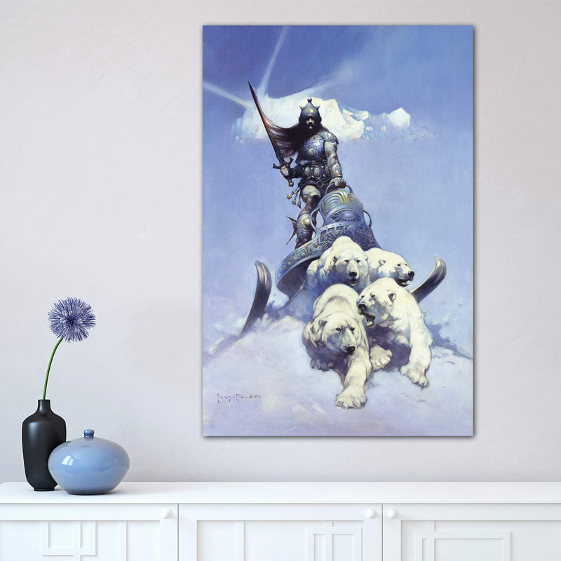 «Silver Warrior» - reproduction, Toile tendue, H 26 po x l 18 po x 1,5 po
