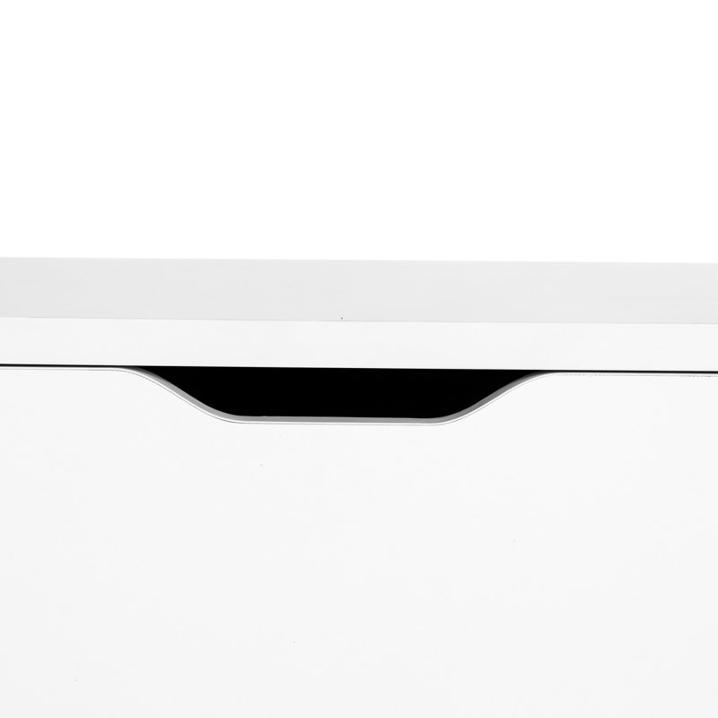 White 5-Drawer Dresser with Wheels, 29.5″ Wide, White