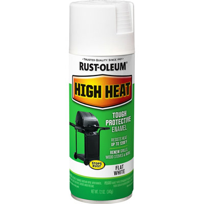 Rust-Oleum 7751830 12Oz White High Heat Spray Paint Enamel-1PK