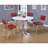 White And Chrome Round Dining Table