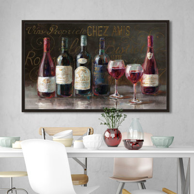«Bistro Reds v.2 Crop», reproduction de peinture acrylique sur toile