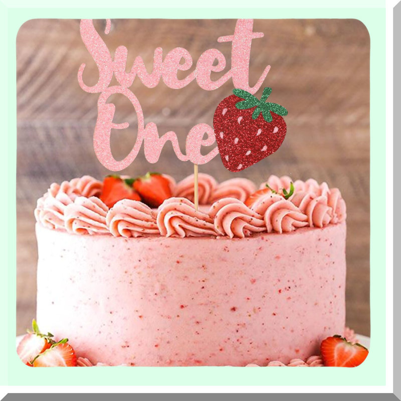 Sweet One First Birthday Cake Topper for Strawberry Theme