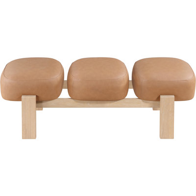 Banc rembourré en cuir Woodcrest