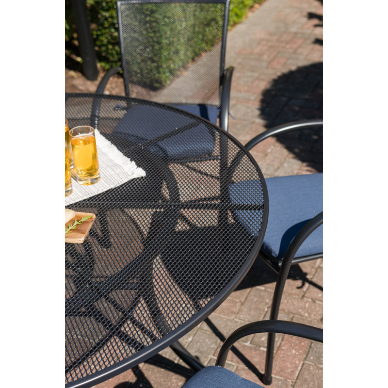 Pilano Outdoor 6-Person Dining Set With 60" Round Table