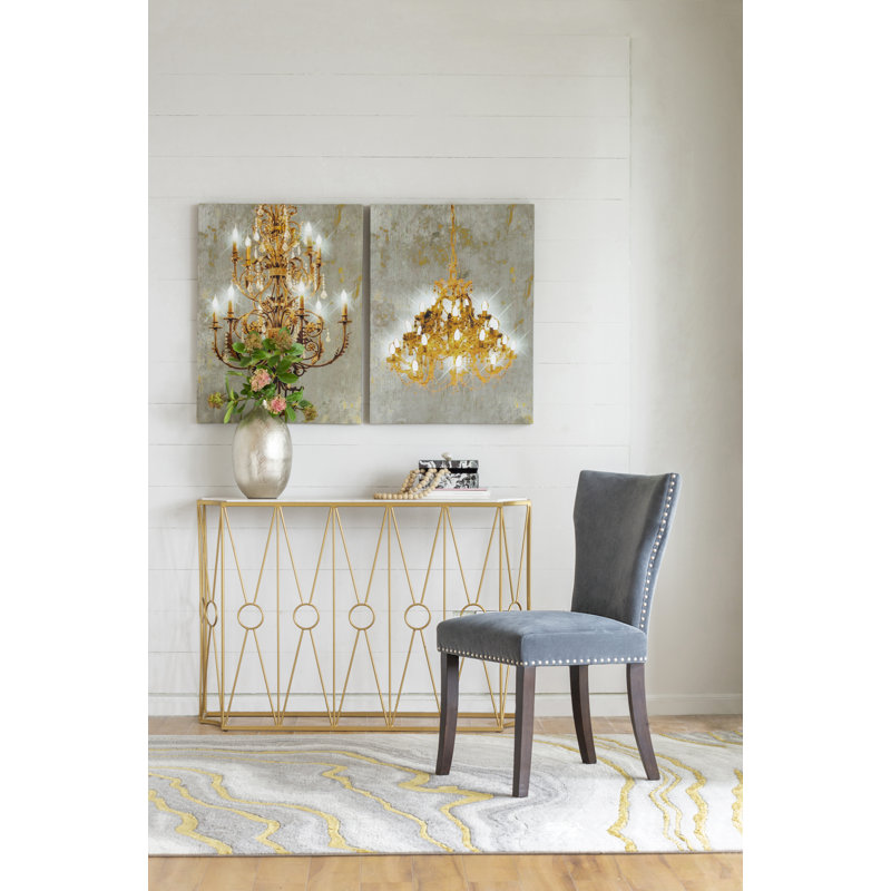 Buntingford 18'' H Fabric Upholstered Parsons Chair, Gray