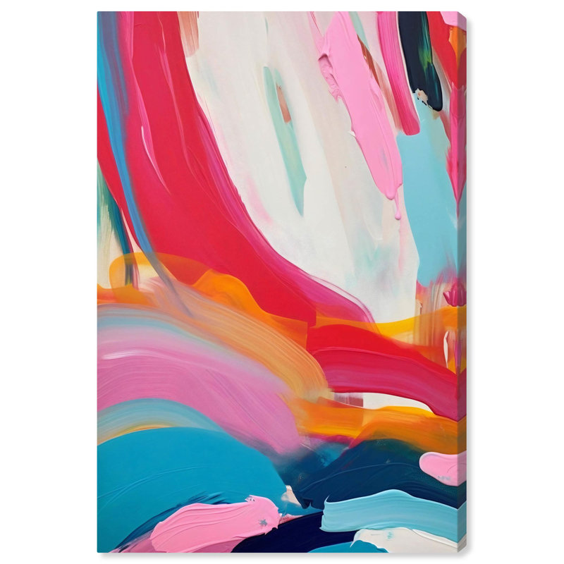 Sorbet Sunset Abstract Canvas Wall Art, 10" x 15"