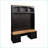 Hall Tree Farmhouse 4-in-1 with Bench, Hooks &amp; Adjustable Shelves, Black | Particle Board | Black