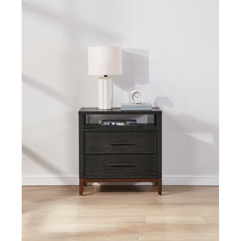 Waterfall 26'' W Solid Wood Nightstand