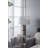 D16x24.4" Hammered Iron Table Lamp With Mango Wood(Lamp Shade Assembly Required)