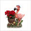 Sculpture de jardin Playful Flamingo avec jardinière intégrée et lumière solaire, ornement de jardin unique pour les présentoirs décoratifs