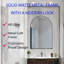 Armoire de salle de bain 24 po x 36 po en métal noir mat, encastrée avec miroir et tablettes réglables, armoire de rangement avec miroir Space Design, encastrée arquée, cadre, efficacité des tablettes