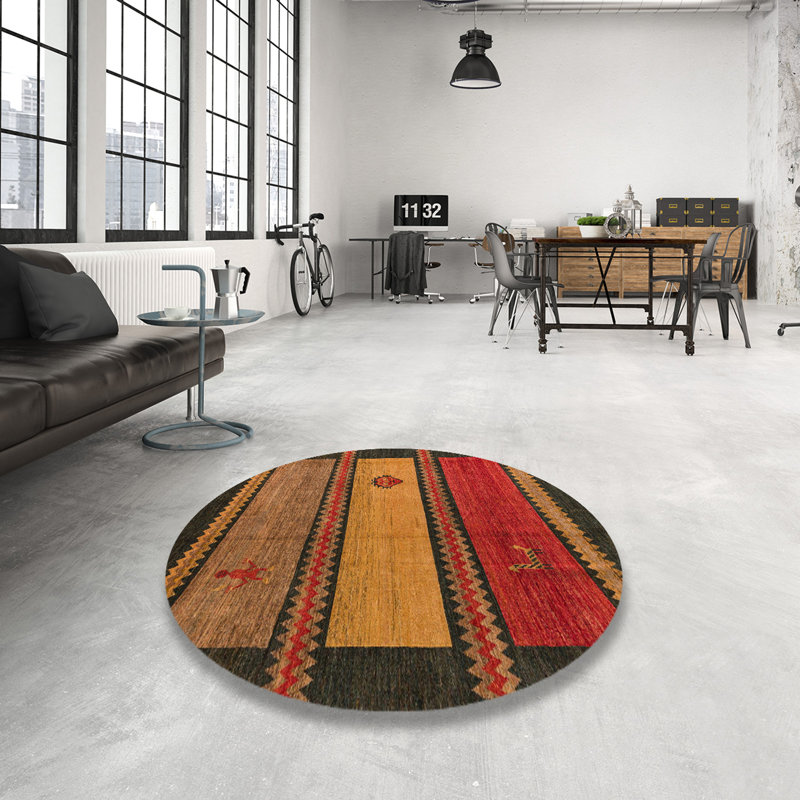 Gyeong-hui Abstract Indoor Rug, Round 5'