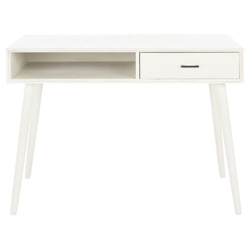 Bureau d'écriture à 1 tiroir Remy, Blanc