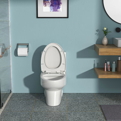 Ceramic Toilet With Long-Lasting Dual Flush Performance & Smooth Seat Pad Fully Skirted Bowl - Stylish Bathroom Essential