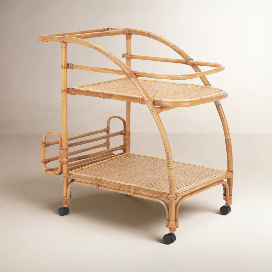 Buxton Rattan Bar Cart Birch Lane™