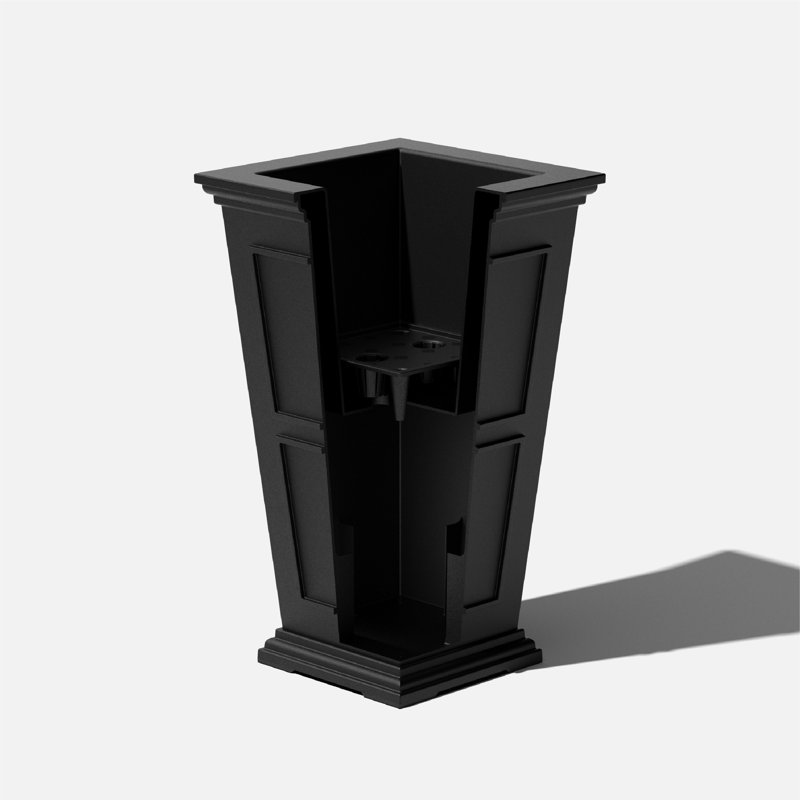 Abram Tall Planter Box, Black, 2