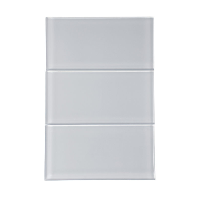 Carrelage mural en verre 6 "x 3" Apollo, Gris