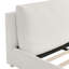 Lit plateforme tapissier avec deux coussins amovibles en tissu blanc Boucle-1124142499