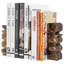 2 Piece Burnt Wood Decorative Cookbook Text Bookend