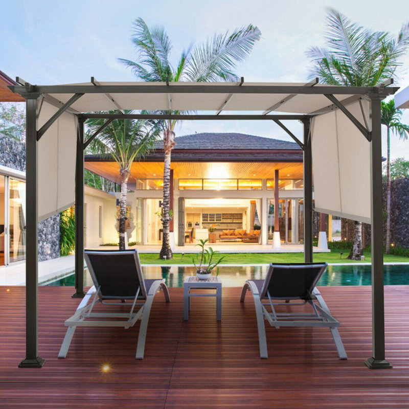 10 pi. L 10 pi. D Pavillon de jardin en acier