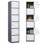 71" Steel Storage Cabinet 6 Lockable Doors