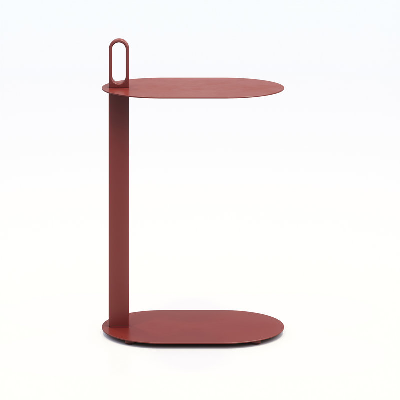 Table de bout en acier 29 po Alden, Rouge