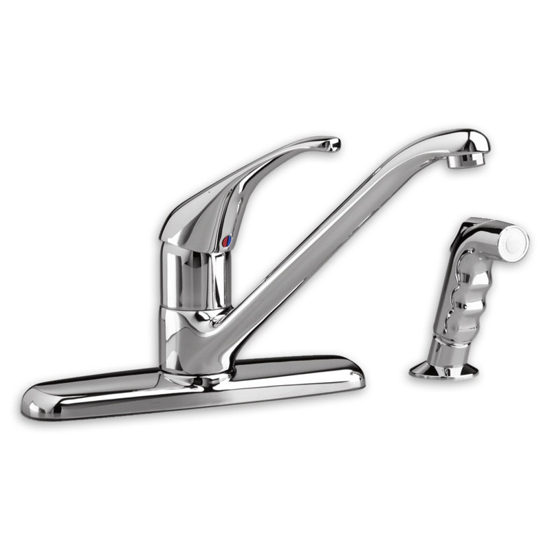 Robinet de cuisine à une poignée et à jet latéral Reliant, Chrome poli