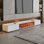 Armoire de plancher de cheminée électronique à flamme simulée italienne minimaliste italienne