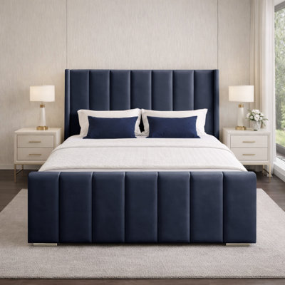 Premium Luxury Wingback Panel Bed Frame
