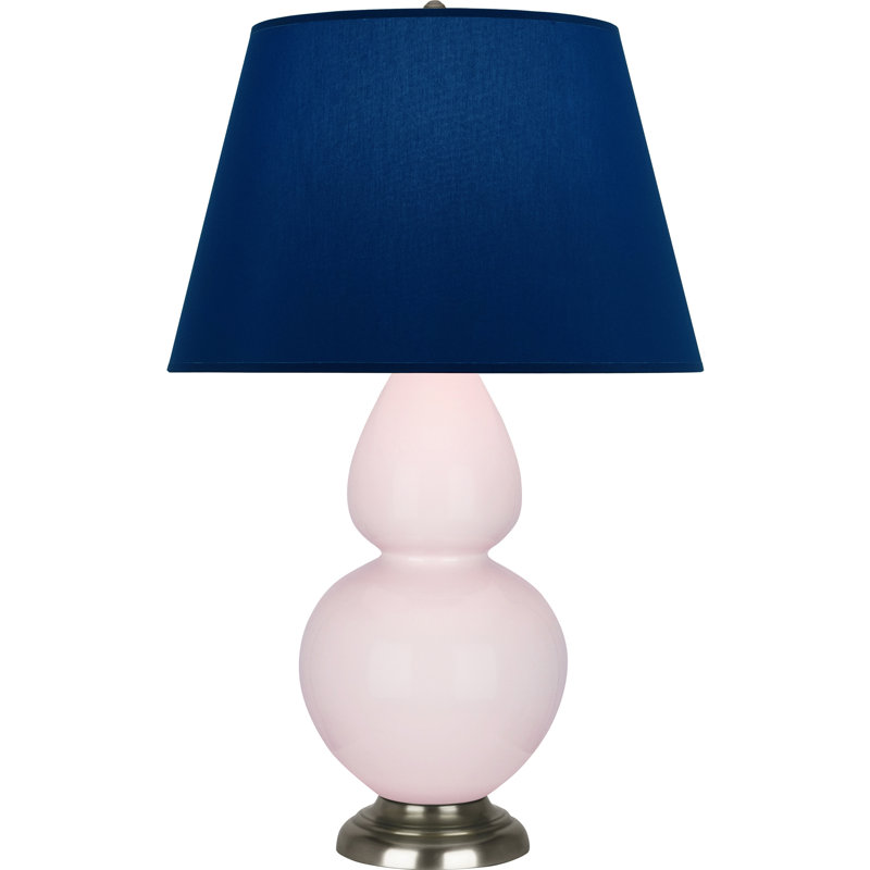 Double Gourd Table Lamp, Cobalt/Antique Silver, Tangerine/Taupe, Brass