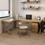Bureaux en bois massif brun en forme de L-107198182-107198180