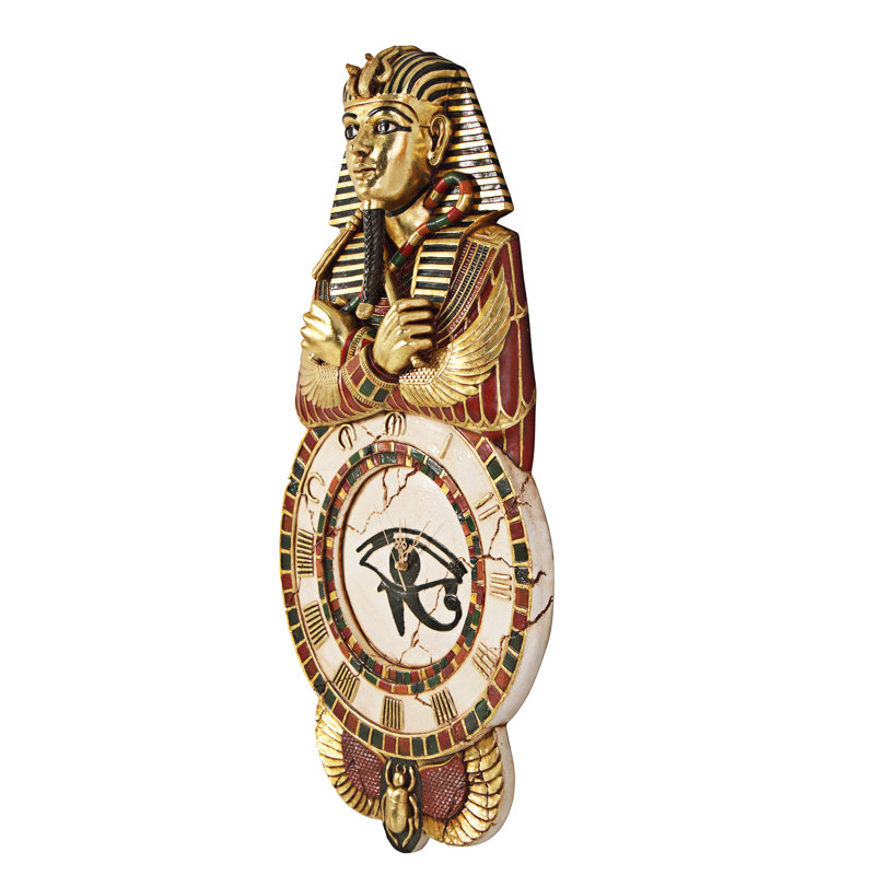 Medinet Habu Egyptian Sculptural Wall Clock