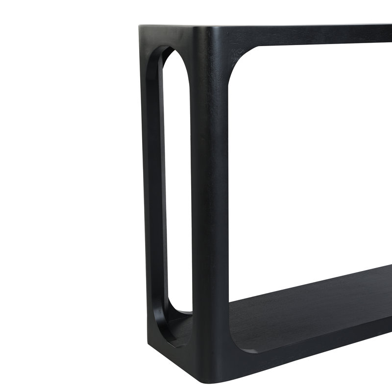 Sybil 47" Mango Wood Console Table, Black