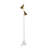 65" Metal Floor Lamp in Brushed Gold Metal with White Faux Marble Metal Base-550490948-550491001