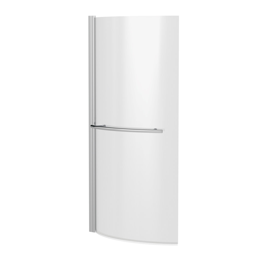 Pacific 720mm W x 1435mm H Hinged Semi-Frameless Tub Door with Clear Glass