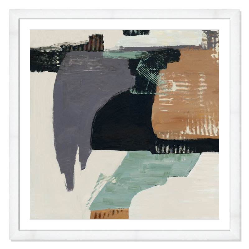 «Bold Divisions I Print» par Jacob Q, L 37,5 po x H 37,5 po, Imprimé mat, Blanc satiné