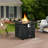 Fire Pit Table, 32-Inch Square 50,000 BTU Auto-Ignition Propane Gas Firepit With Waterproof Cover