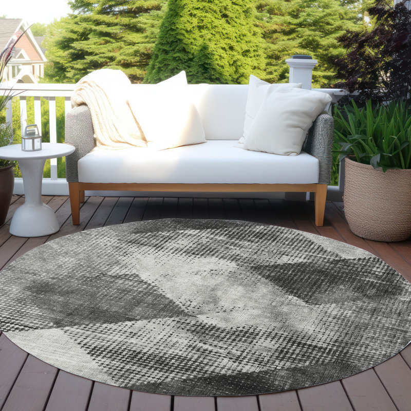 Tapis intérieur / extérieur gris Arvaya , 3 pi x 5 pi