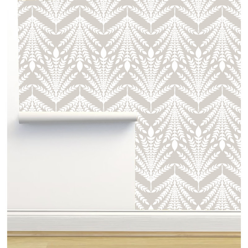 Rouleau de papier peint texturé L 12 pi x l 2 pi Monor Designs, gris